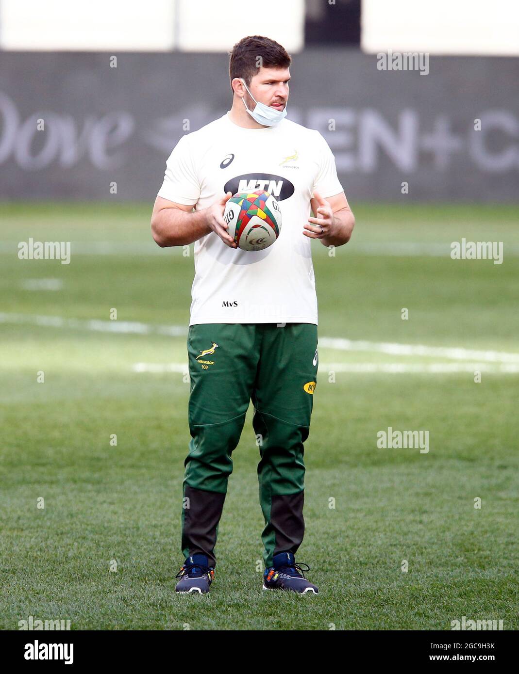 Marco van Staden en Afrique du Sud pendant la série Lions de Castle Lager, troisième épreuve au stade du Cap, Cape Town, Afrique du Sud. Date de la photo: Samedi 8 août 2021. Banque D'Images