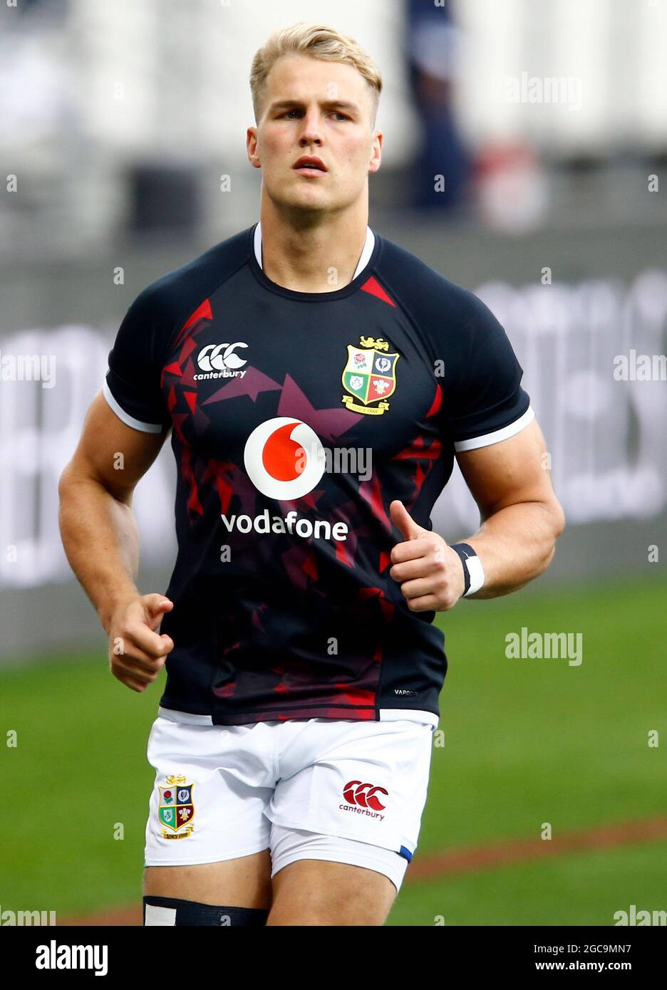 Duhan van der Merwe, Lions britanniques et irlandais, lors de la série Lions de Castle Lager, troisième épreuve au stade du Cap, au Cap, en Afrique du Sud. Date de la photo: Samedi 8 août 2021. Banque D'Images