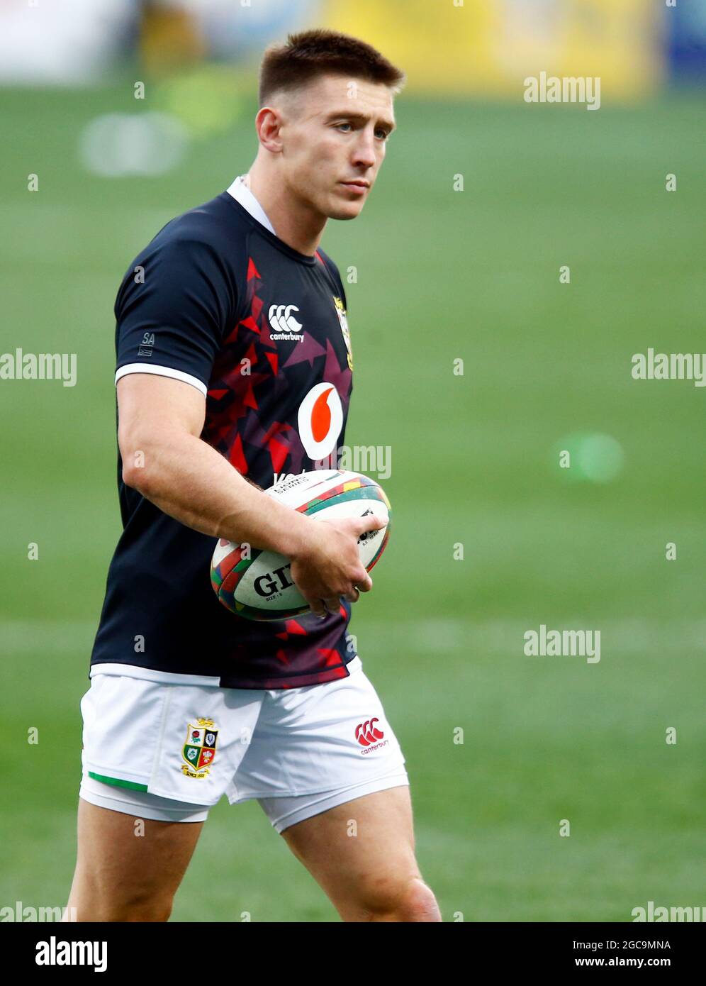 Josh Adams, Lions britanniques et irlandais, lors de la série Lions de Castle Lager, troisième épreuve au stade du Cap, Cape Town, Afrique du Sud. Date de la photo: Samedi 8 août 2021. Banque D'Images