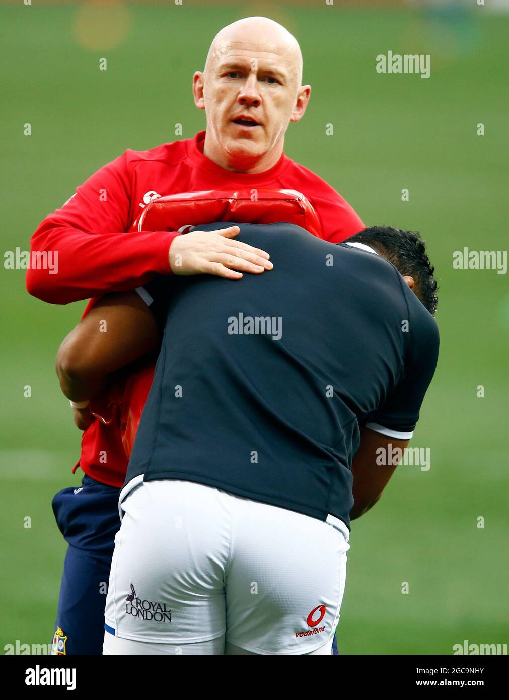 Steve Tandy (entraîneur de défense) des Lions britanniques et irlandais lors de la série de Lions de Castle Lager, troisième épreuve au stade du Cap, Cape Town, Afrique du Sud. Date de la photo: Samedi 8 août 2021. Banque D'Images