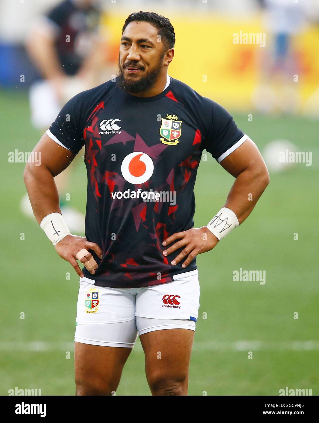 Bundee Aki des Lions britanniques et irlandais lors de la série Lions de Castle Lager, troisième épreuve au stade du Cap, Cape Town, Afrique du Sud. Date de la photo: Samedi 8 août 2021. Banque D'Images