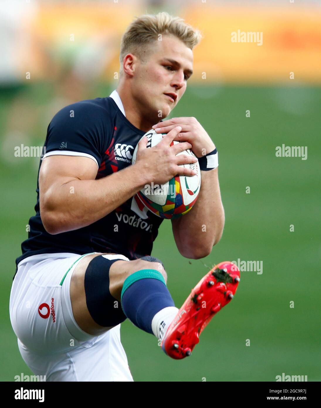 Duhan van der Merwe, Lions britanniques et irlandais, lors de la série Lions de Castle Lager, troisième épreuve au stade du Cap, au Cap, en Afrique du Sud. Date de la photo: Samedi 8 août 2021. Banque D'Images
