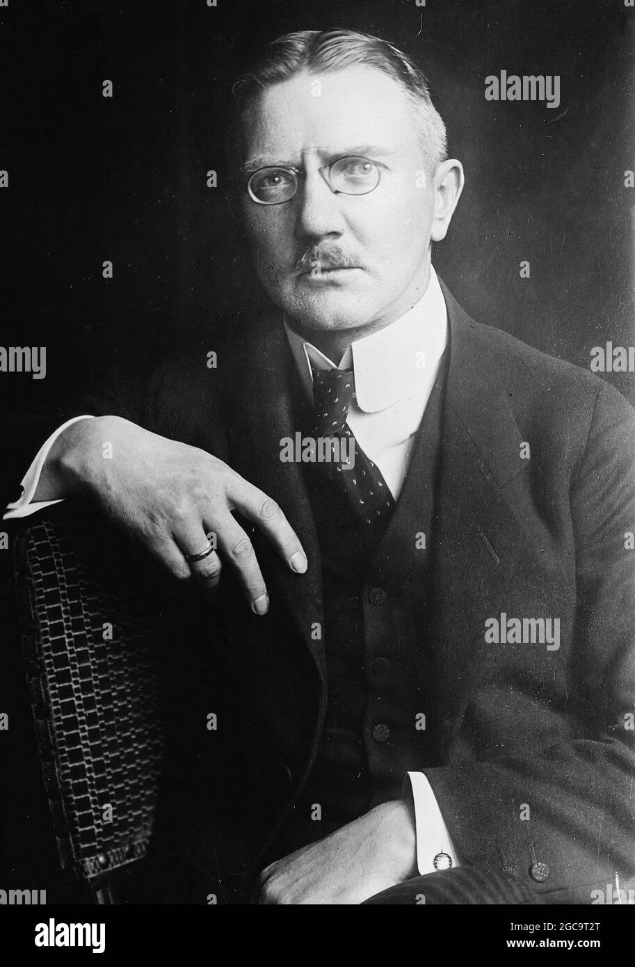 Un portrait de l'économiste nazi Hjalmar Schacht Banque D'Images