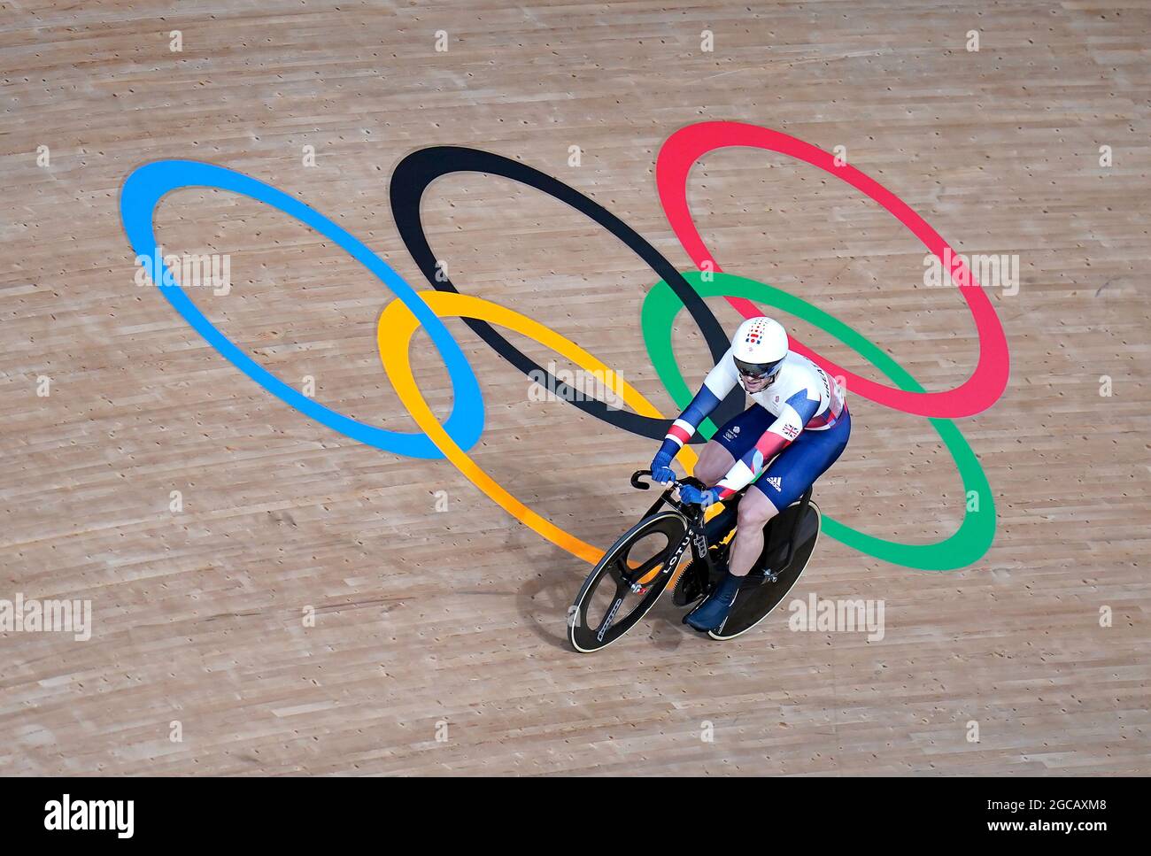 Jason Kenny, grand Bricien, lors des finales du quartier Keiran masculin au vélodrome d'Izu, le seizième jour des Jeux Olympiques de Tokyo en 2020 au Japon. Date de la photo: Dimanche 8 août 2021. Banque D'Images
