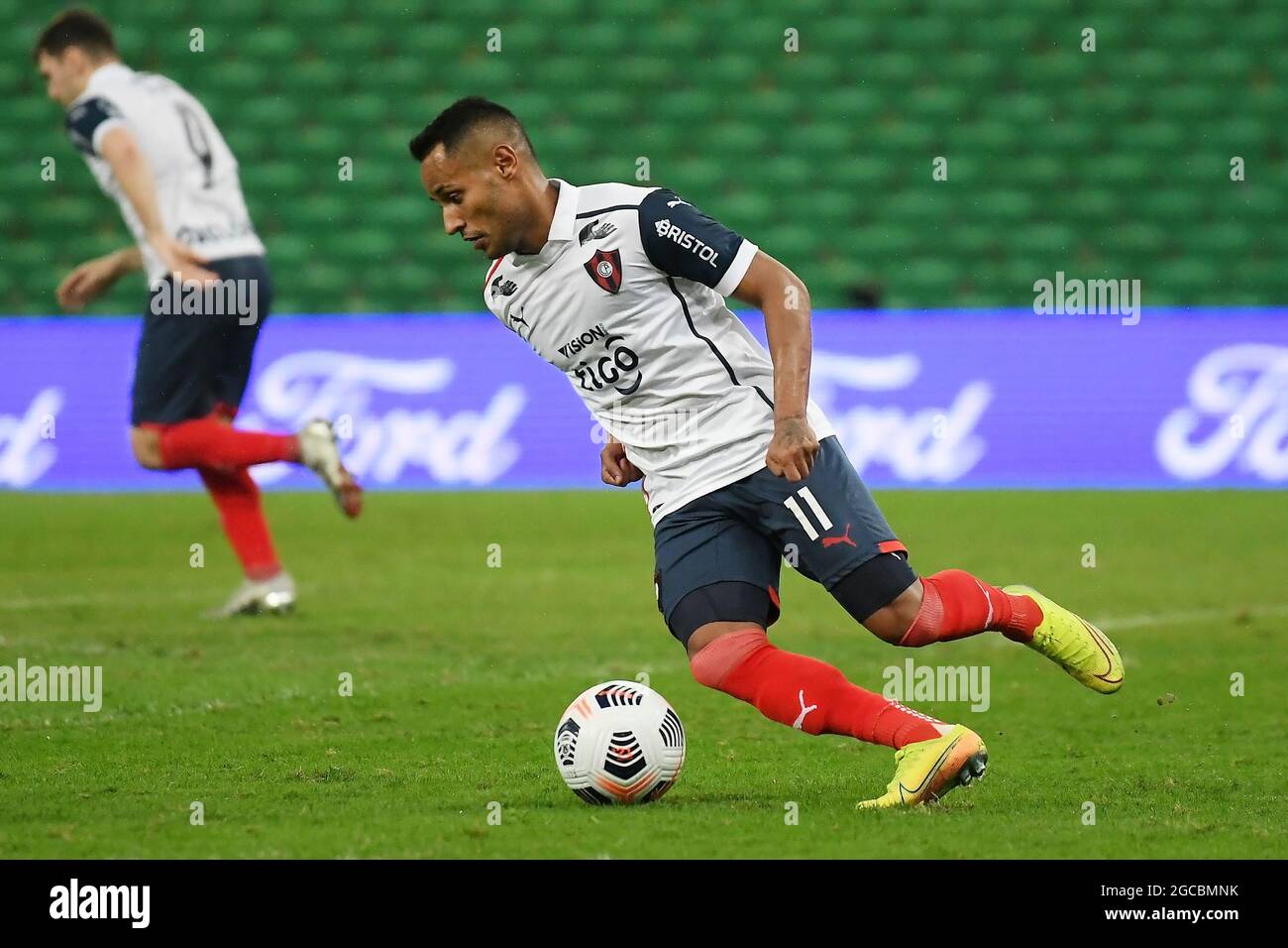 Rio de Janeiro, Brésil, 3 août 2021. Joueur de football de l'équipe de Cerro Porteño, pendant le match de fluminense contre Cerro Porteño pour la Copa Libertad Banque D'Images