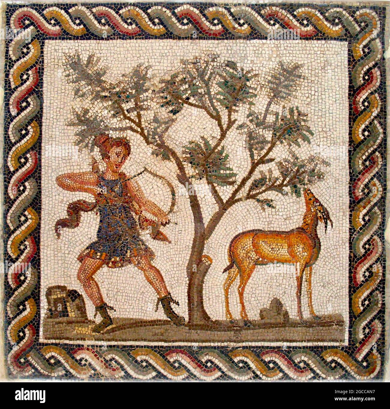 Mosaïque Art - Diane The Huntress Banque D'Images