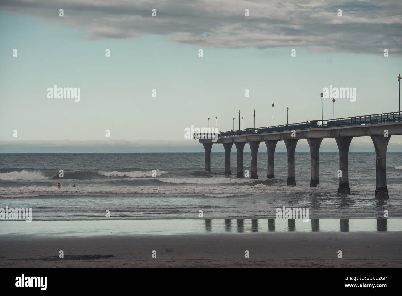 Pont sur la côte de l'île sud de la Nouvelle-Zélande Banque D'Images