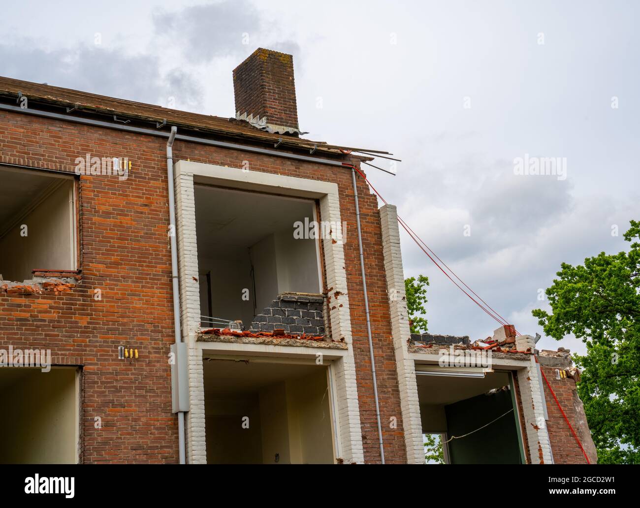 Projet de démolition de maisons Banque D'Images