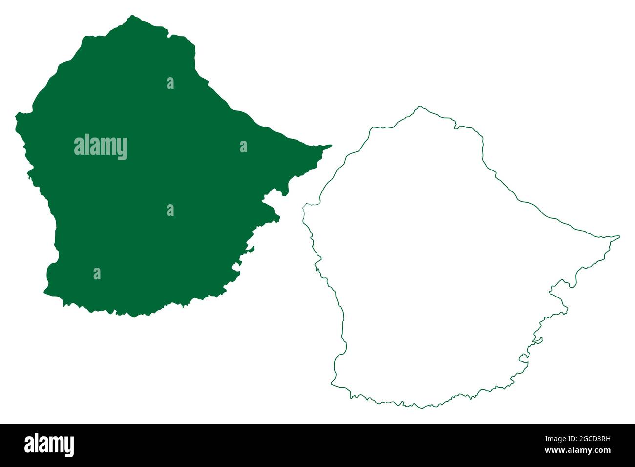 District de Bijnor (État de l'Uttar Pradesh, République de l'Inde) carte illustration vectorielle, scribble esquisse carte de Bijnor Illustration de Vecteur