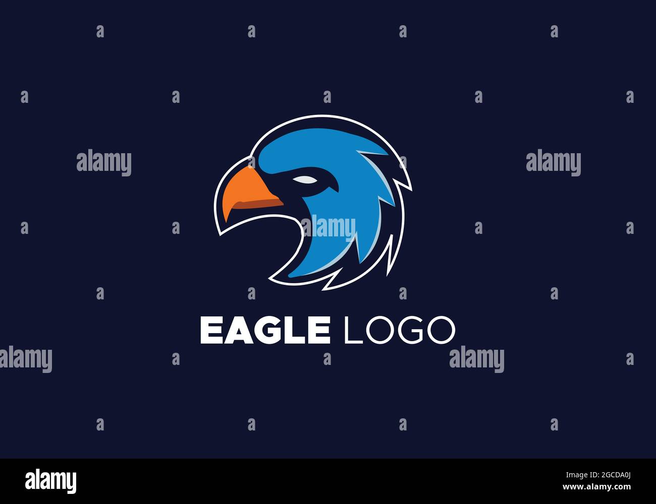 modèle de conception du logo eagle gaming. Illustration de Vecteur
