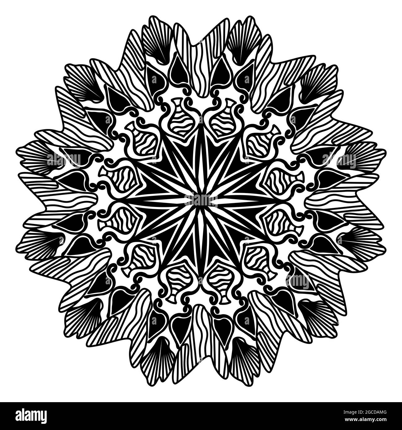 motif oriental paisible mandala pour la méditation yoga élément design Illustration de Vecteur