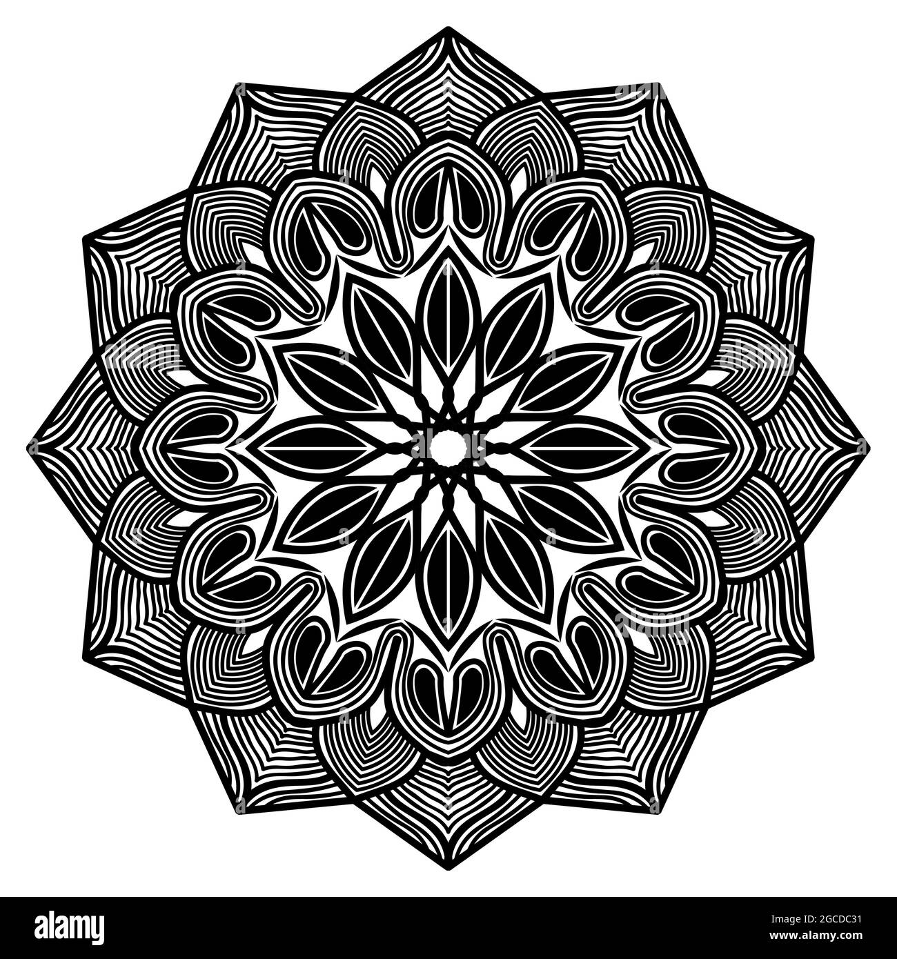 motif de style arabe et islamique de mandala élégant motif vectoriel de silhouette Illustration de Vecteur