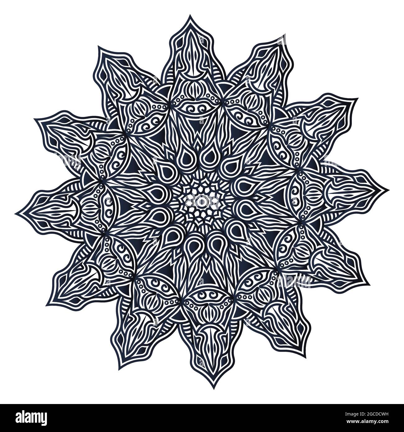 arabesque luxe ligne art décoration design mandala motif pour l'impression modèle arrière-plan Illustration de Vecteur