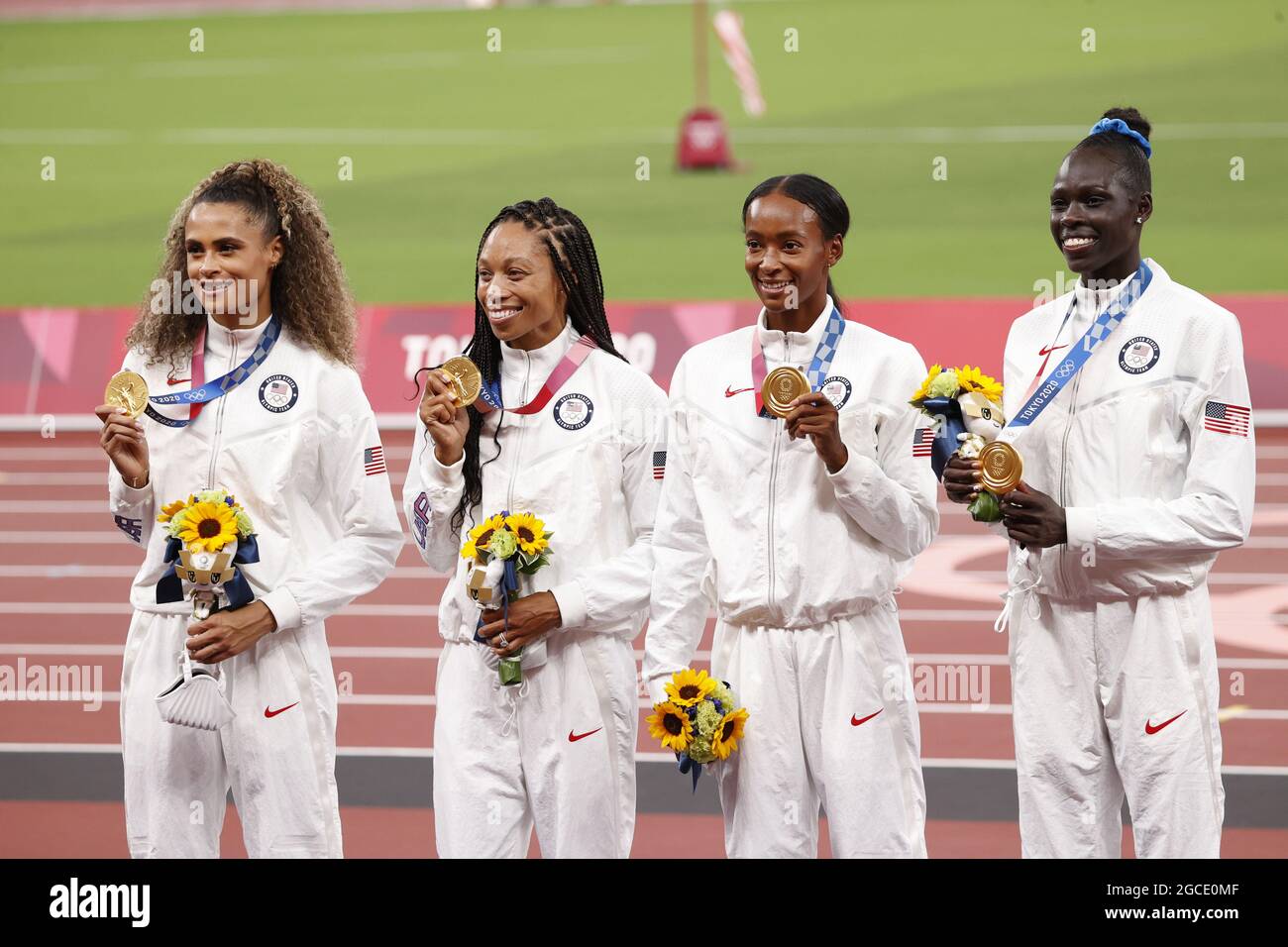 USA lauréat de la médaille d'or lors des Jeux Olympiques Tokyo 2020