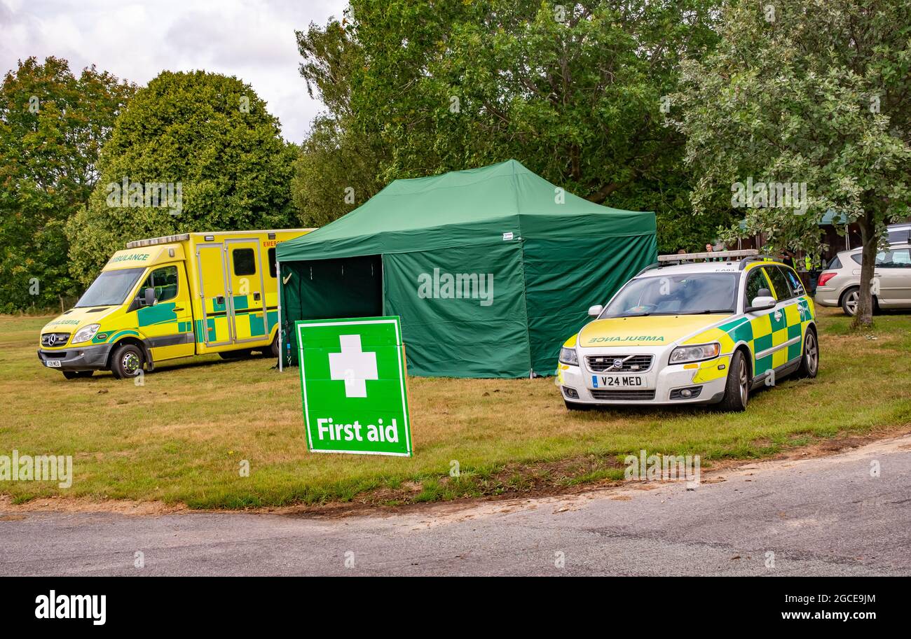 Festival des roues, Ipswich – juillet 20201. Ambulance et véhicule médical présents à cet événement annuel Banque D'Images