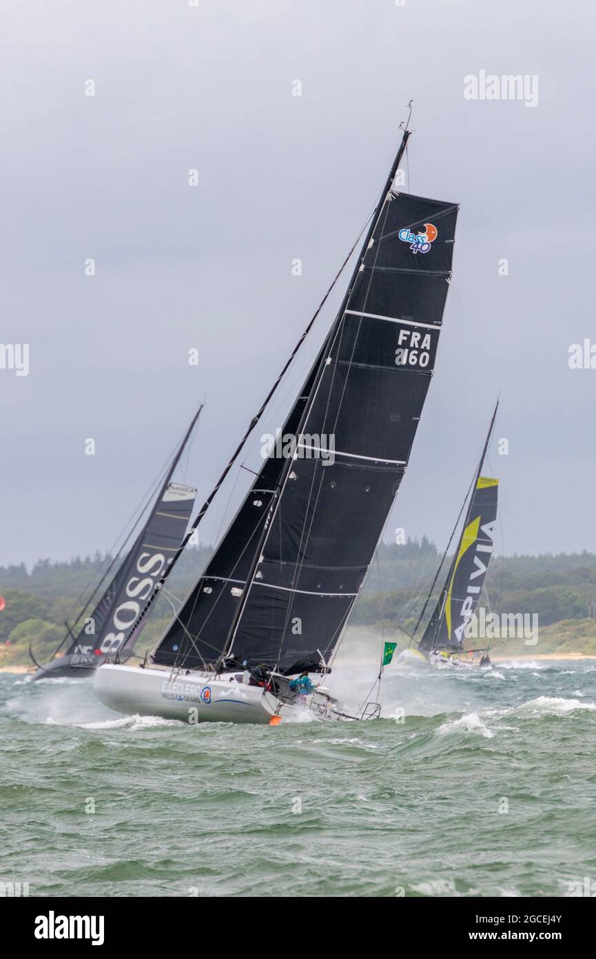 semaine des cowes, île de wight, course fastnet, fastnet yachts, course fastnet yacht, régate de voile, régate de yachting, course de yacht, club de course royal de l'océan. Banque D'Images