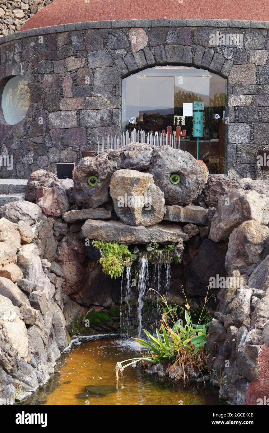 Jardin de Cactus à Guatiza, Lanzarote, île des Canaries, Espagne Banque D'Images