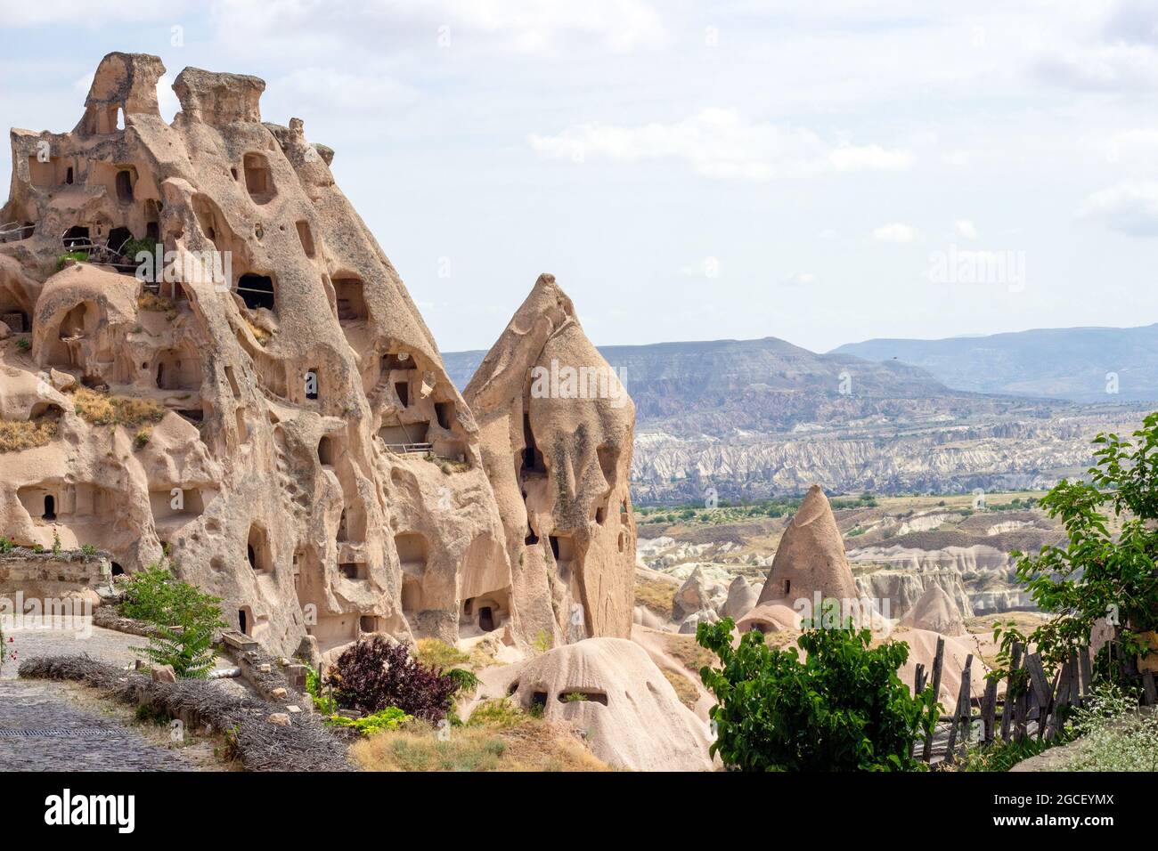 La célèbre maison de grotte en Cappadoce - l'ancienne maison de grotte de règlement Banque D'Images