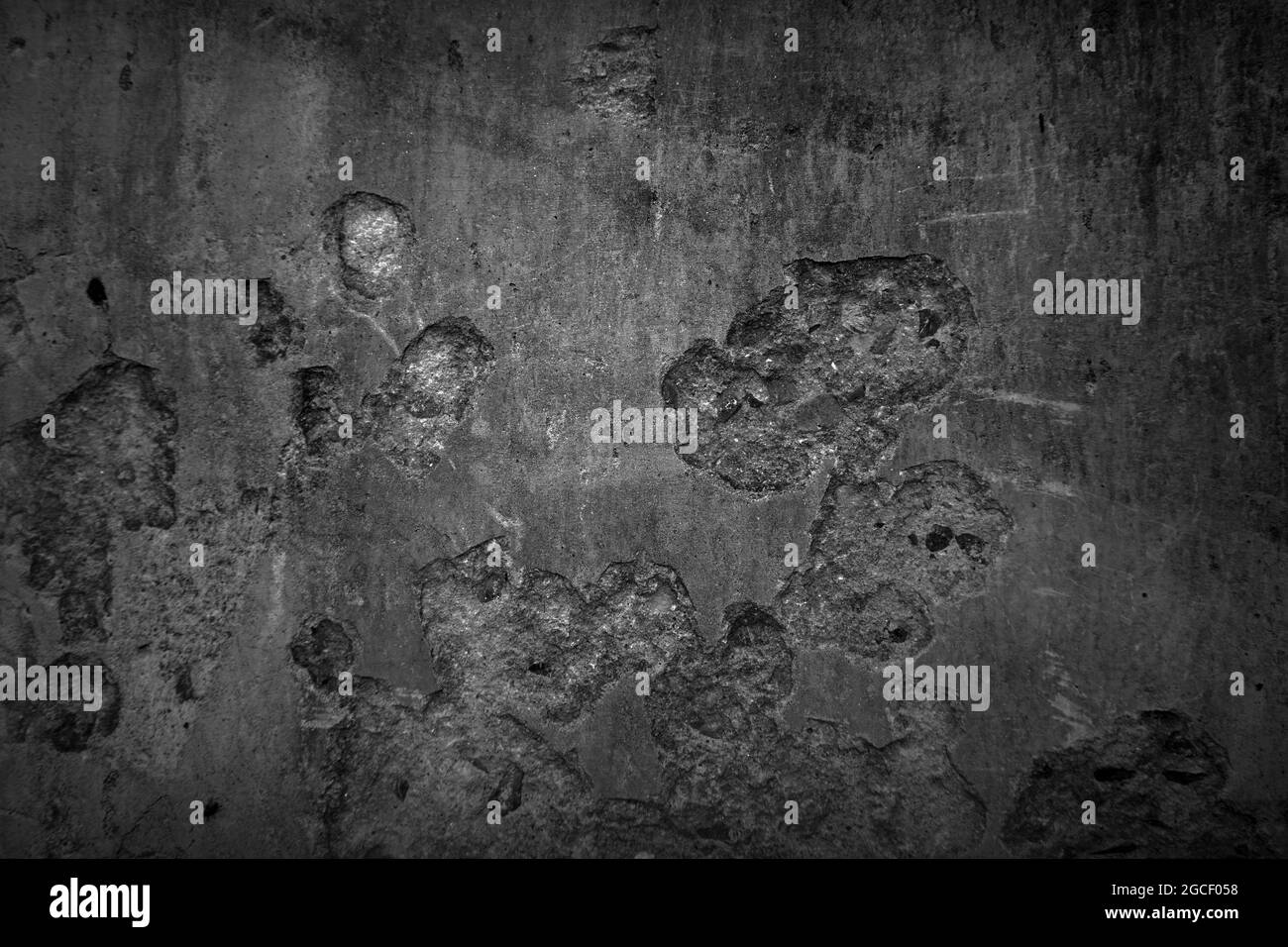 ombre de la surface de mur de ciment fissurée comme arrière-plan pour la conception Banque D'Images