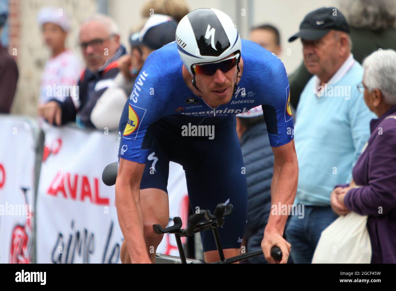 TIM DECLERCQ de DECEUNINCK - RAPIDE - PAS pendant le Tour de France 2021, course cycliste étape 5, temps d'essai, changement - Laval (27,2 km) le 30 juin 2021 à Laval, France - photo Laurent Lairys / DPPI Banque D'Images