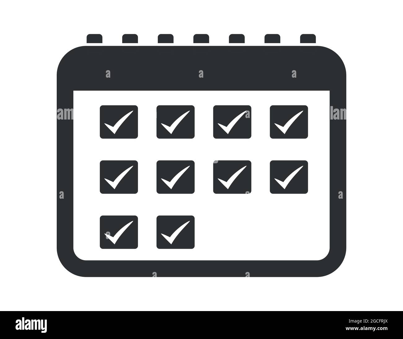Liste de tâches du plan de liste de vérification ou calendrier avec des cases à cocher icônes d'illustration vectorielle Illustration de Vecteur