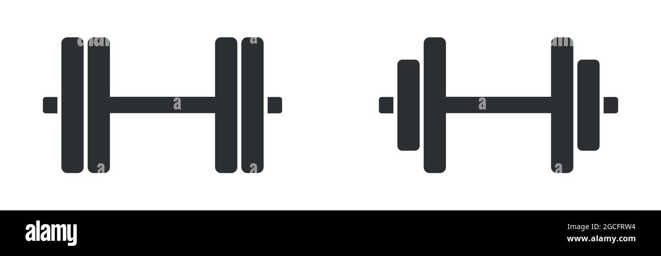 Symboles de poids d'entraînement de haltères symboles d'illustration de vecteur de gym Illustration de Vecteur