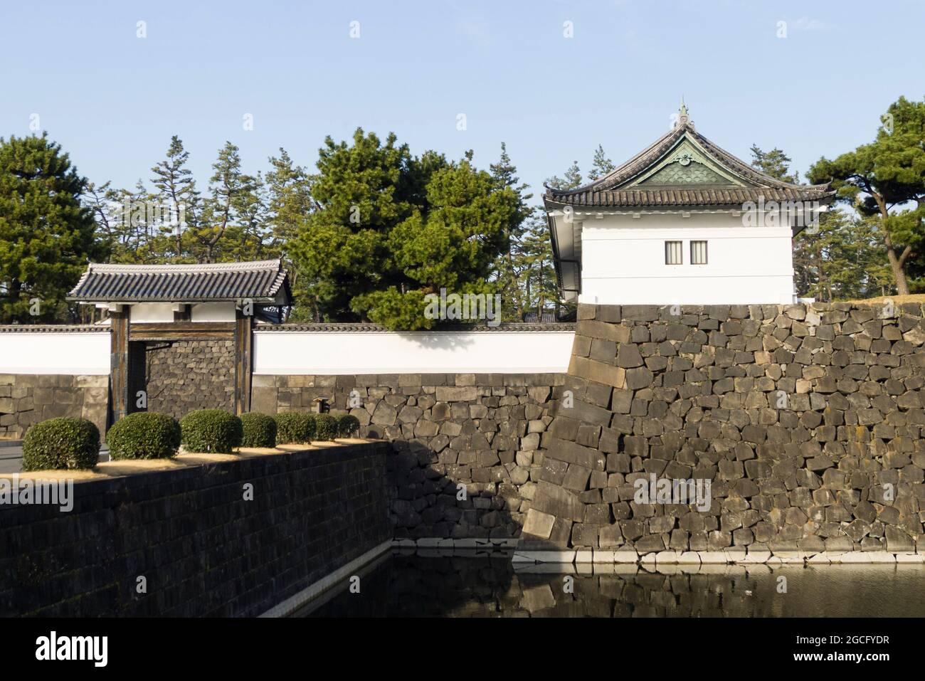 Porte Sakurada du château d'Edo à Tokyo Banque D'Images