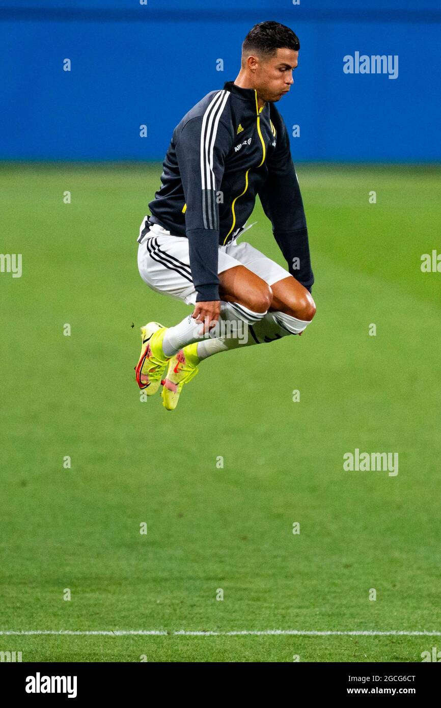 Barcelone, Espagne. 8 août 2021. Cristiano Ronaldo (Juventus), lors du match de football du trophée Joan Gamper entre le FC Barcelone et la Juventus, au stade Johan Cruyff de Barcelone, Espagne, le 8 août 2021. Foto: SIU Wu. Credit: dpa/Alay Live News Banque D'Images