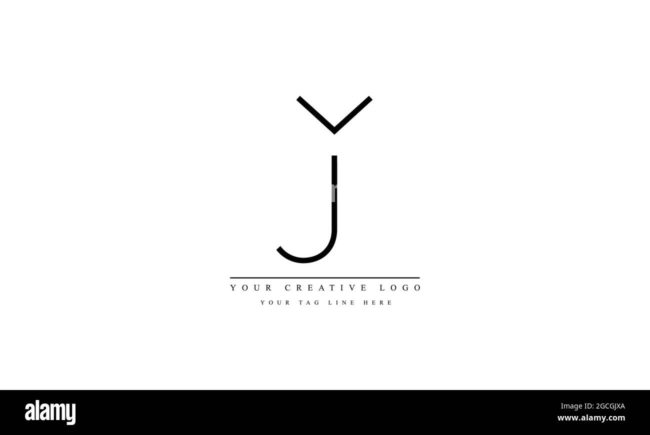 JY YJ J y modèle de monogramme de logo vectoriel abstrait Illustration de Vecteur
