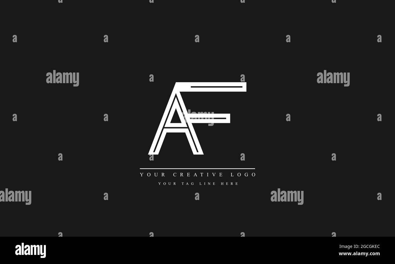 AF FA A F modèle de monogramme de logo vectoriel abstrait Illustration de Vecteur