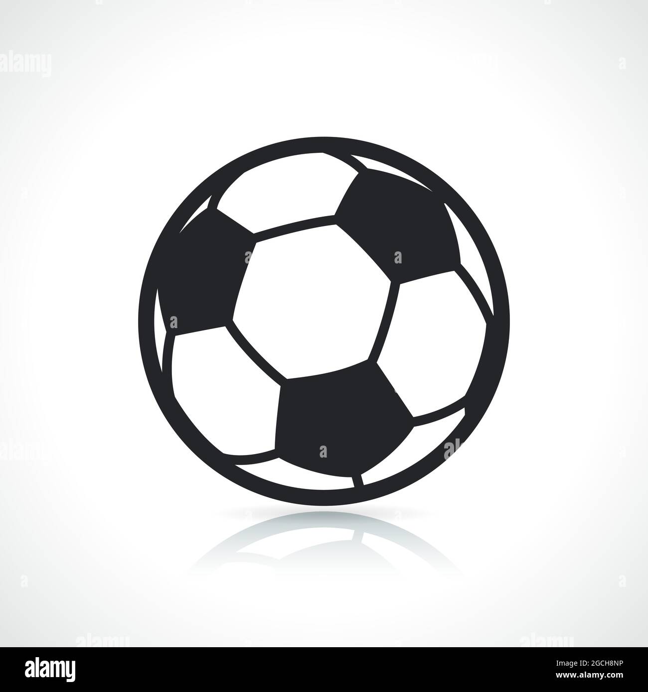 Design isolé emblématique du football ou du ballon de football Illustration de Vecteur