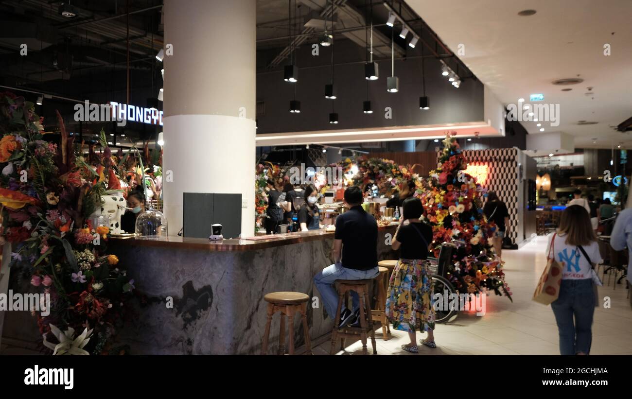 Décoration intérieure de Noël au centre commercial Siam Paragon Bangkok Thaïlande Banque D'Images