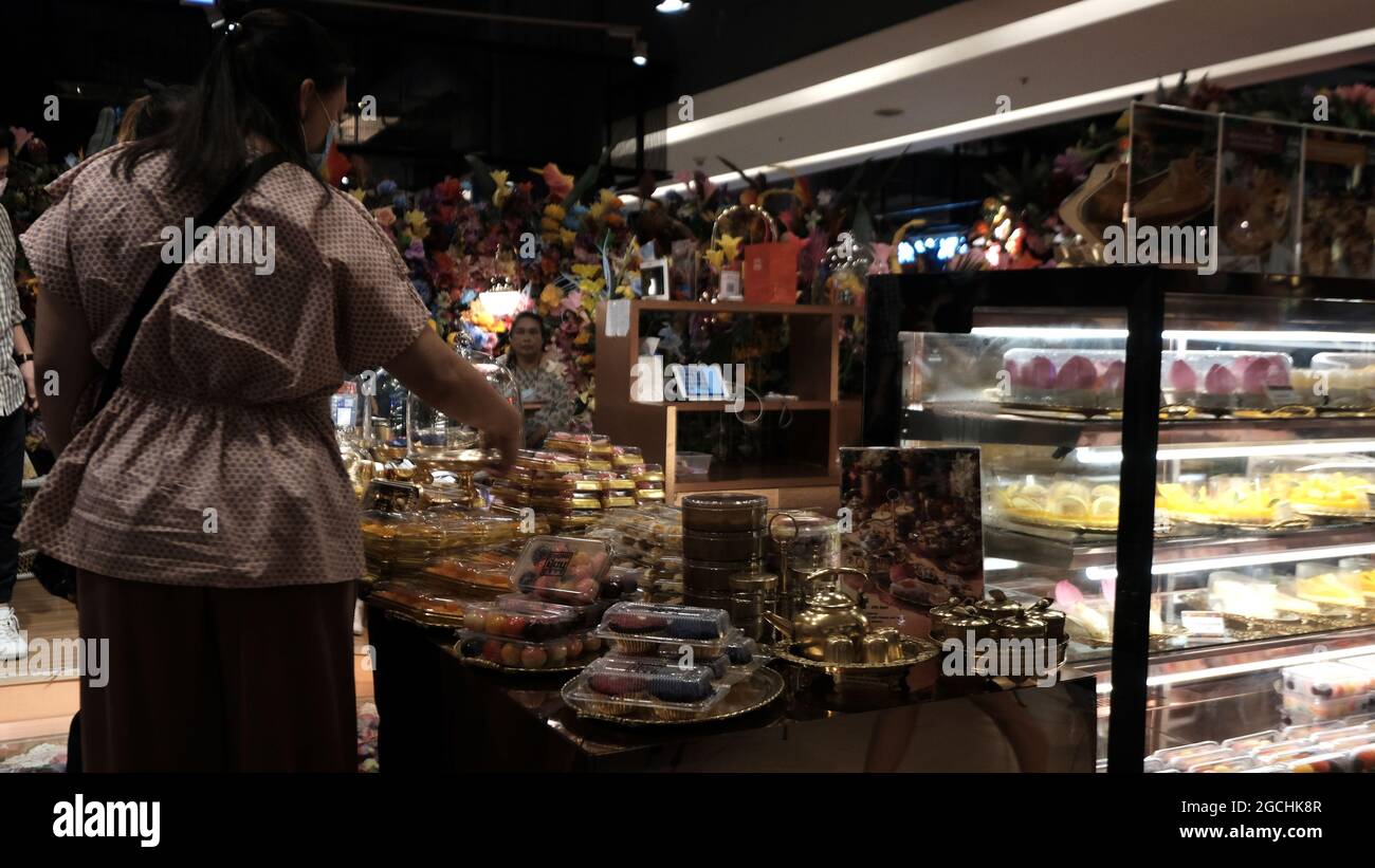 Décoration intérieure de Noël au centre commercial Siam Paragon Bangkok Thaïlande Banque D'Images