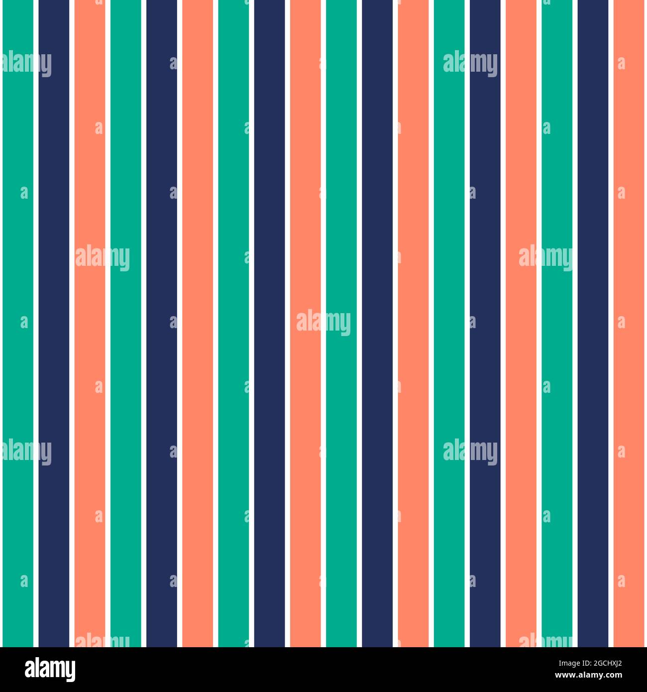 Rayures à motifs sans couture, vert rue Sésame, tons bleu et saumon frais. Couleur d'arrière-plan pour la conception graphique, la bannière Banque D'Images