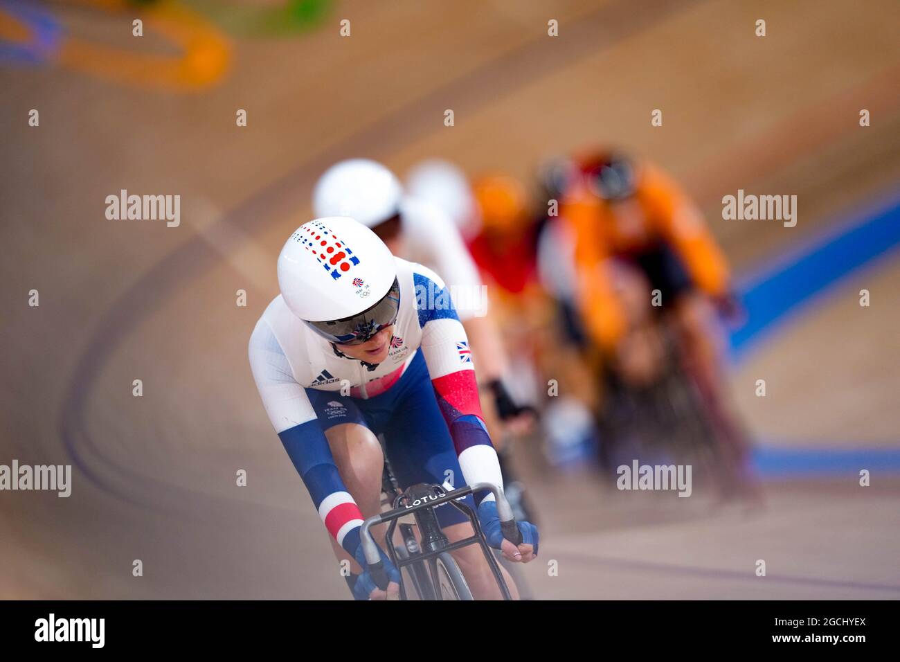 Shizuoka, Japon. 8 août 2021. Laura Kenny (GBR) Cyclisme : course de Tempo Omnium féminin 2/4 pendant les Jeux Olympiques de Tokyo 2020 au Vélodrome d'Izu à Shizuoka, Japon . Credit: Shuraro Mochizuki/AFLO/Alamy Live News Banque D'Images