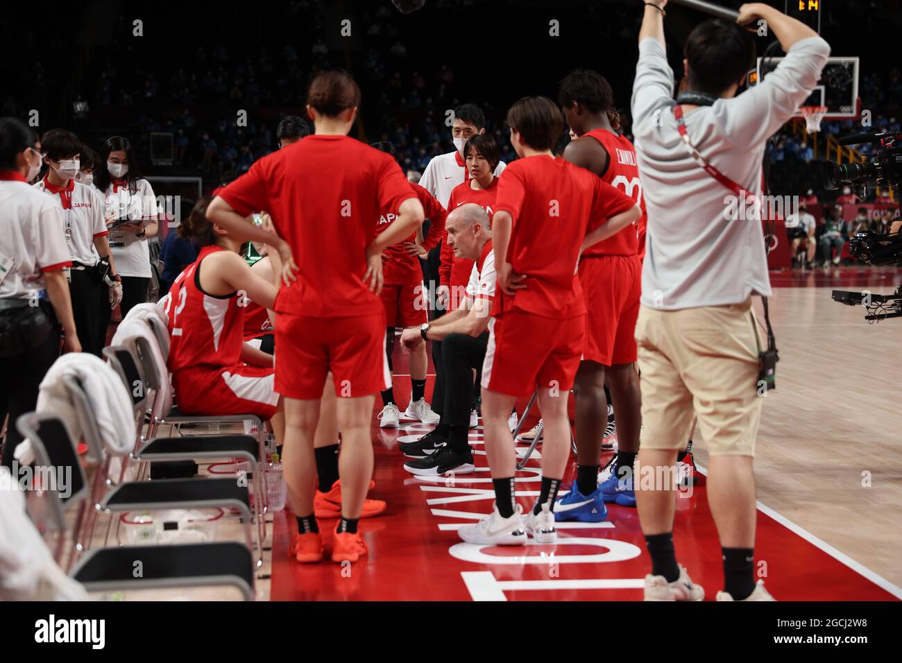 Japan Women's team group (JPN), AUGAST 8, 2021 - Basketball : finale des femmes entre les Etats-Unis et le Japon lors des Jeux Olympiques de Tokyo 2020 à la Saitama Super Arena de Saitama, Japon. Credit: Koji Aoki/AFLO SPORT/Alay Live News Banque D'Images