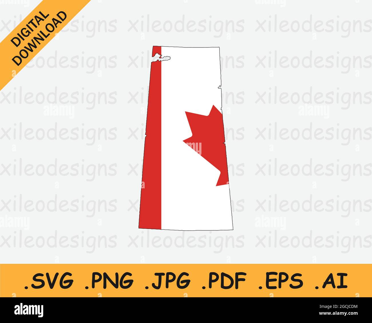 Carte de la Saskatchewan sur le drapeau canadien. SK, CA carte de la province sur le drapeau du Canada. Icône EPS Vector Graphic Clipart Illustration de Vecteur