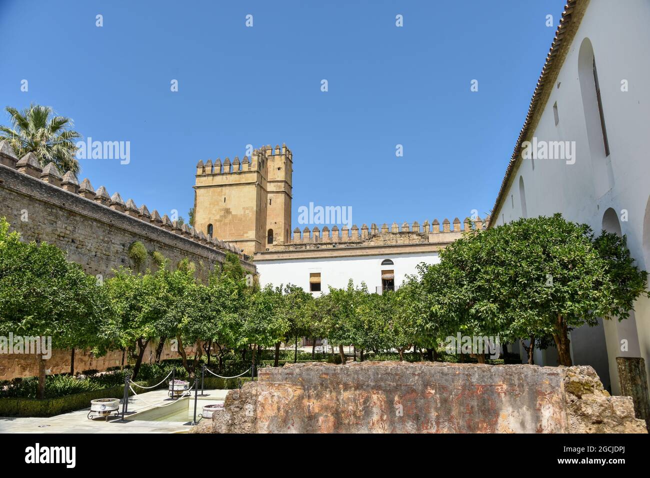 Córdoba Andalucía España jardines de el alcázar de los reyes cristianos 2021 Banque D'Images