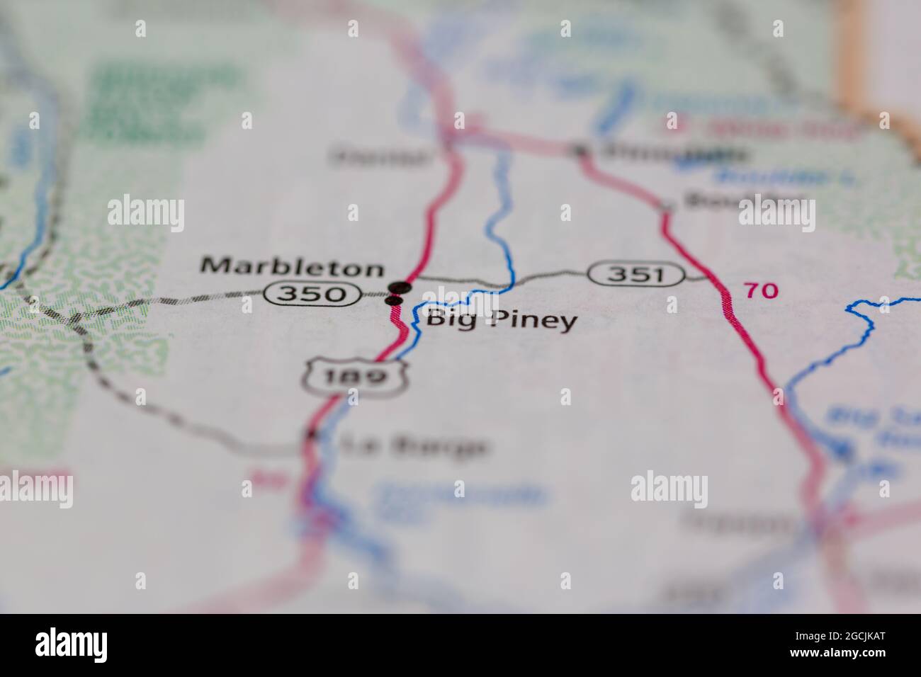 Grande carte du wyoming piny Banque d'image et photos Alamy