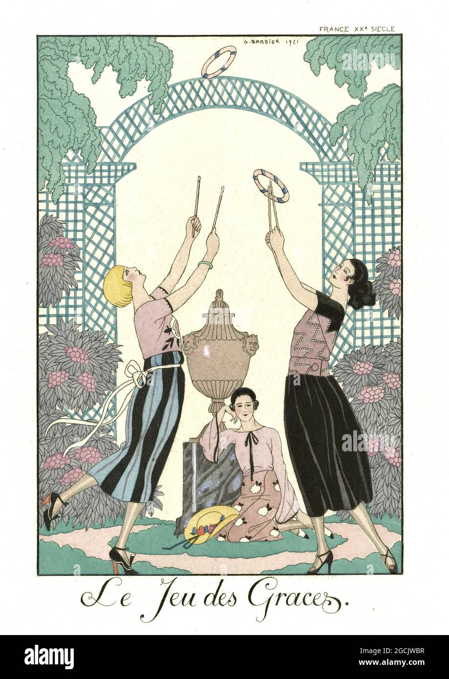 Œuvres d'art George Barbier Banque D'Images