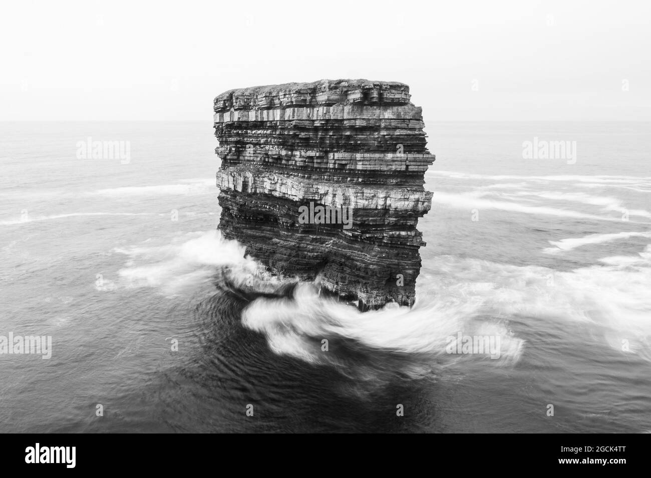 Downpatrick Head, pile de la mer de Dún Brit Banque D'Images