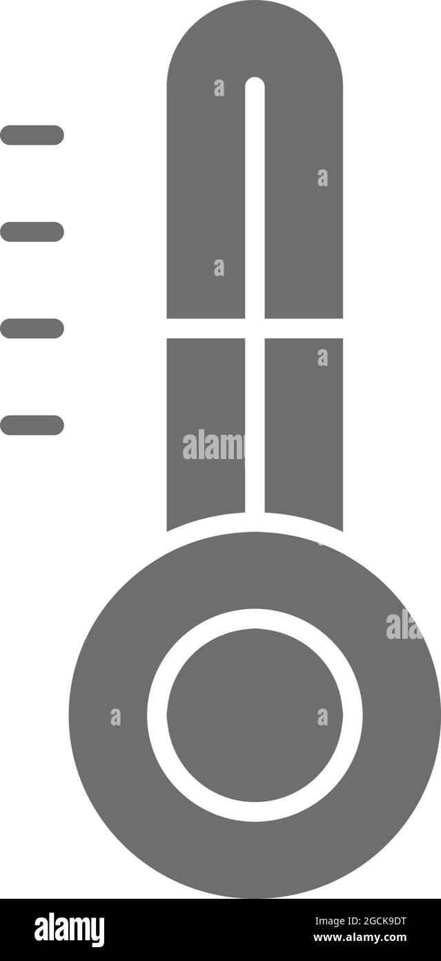 Thermomètre pour réfrigérateur, icône grise. Isolé sur fond blanc Illustration de Vecteur