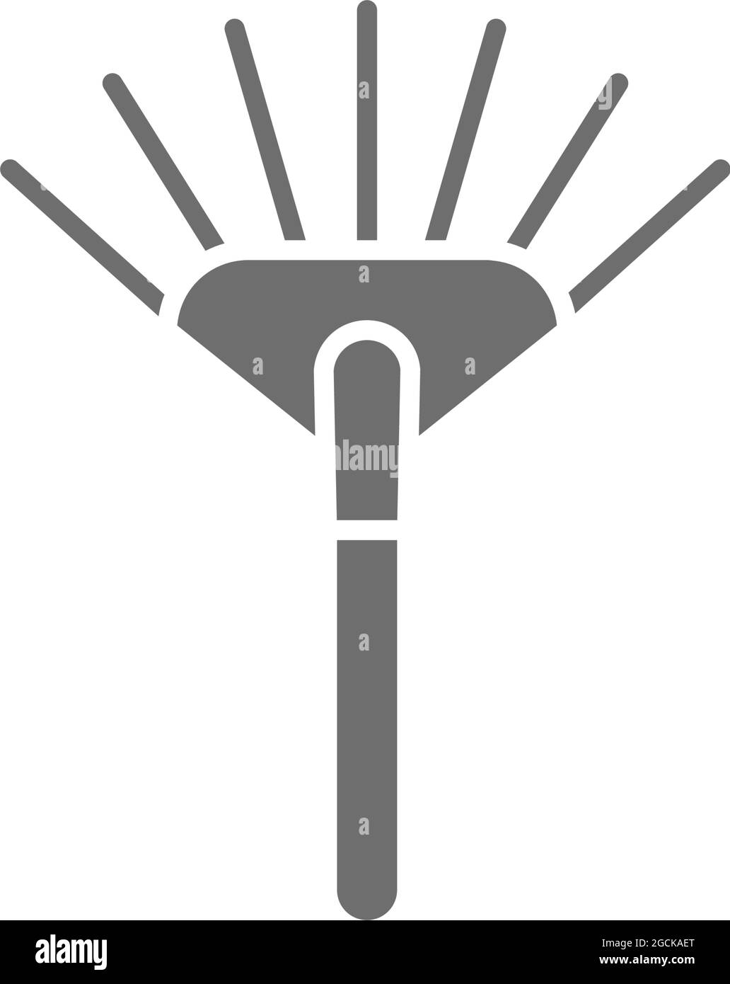 Râteau, icône grise de fourche. Isolé sur fond blanc Illustration de Vecteur