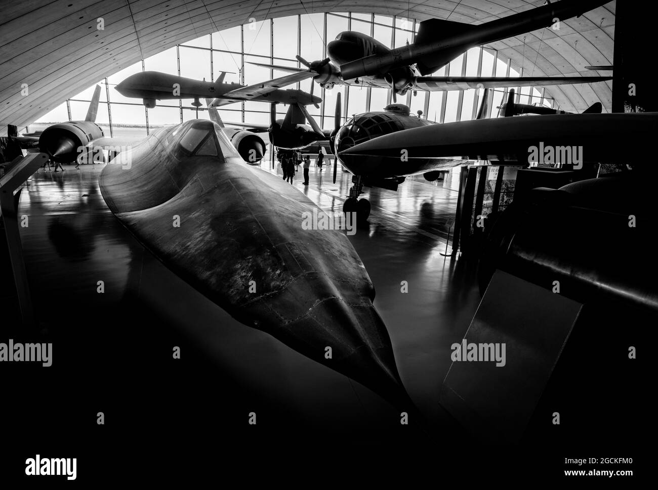 Duxford Imperial War Museum Photographie par Brian Harris 5 août 2021 IMW Duxford, Cambridgeshire Angleterre Royaume-Uni l'American Air Museum deisgged by Sir No Banque D'Images