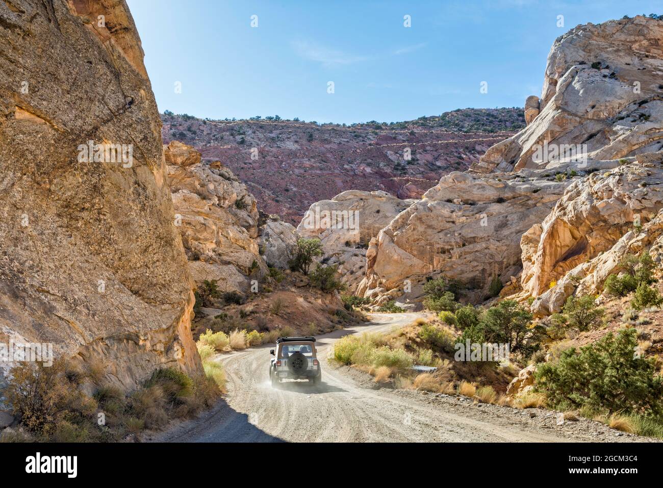 Burr Trail Switchbacks, Waterpocket Fold monocline, parc national de Capitol Reef, Utah, États-Unis Banque D'Images