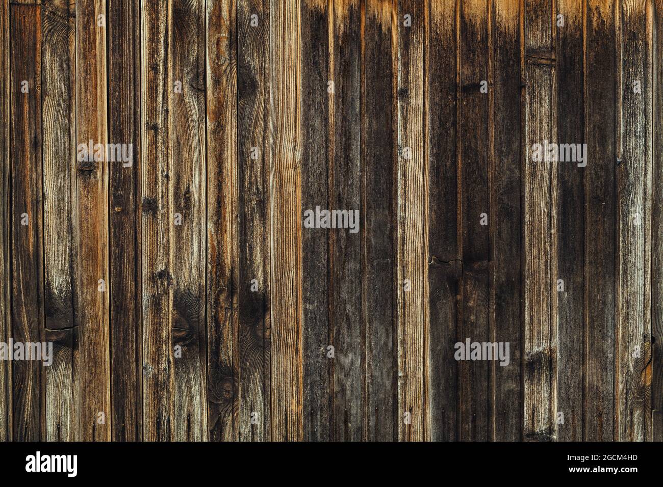 Le temps porté rustique mur de bois texture comme arrière-plan, vieux bois de planches de motif Banque D'Images