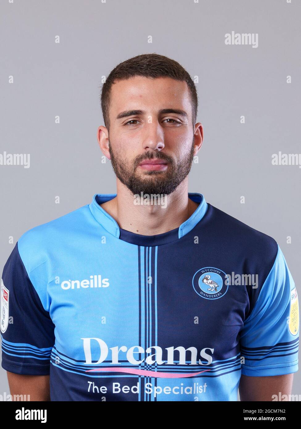 High Wycombe, Royaume-Uni. 03ème août 2021. Nick Freeman de Wycombe Wanderers pendant la journée médiatique de Wycombe Wanderers, y compris les tirs de têtes et la formation du personnel à Adams Park, High Wycombe, Angleterre, le 3 août 2021. Photo d'Andy Rowland. Crédit : Prime Media Images/Alamy Live News Banque D'Images