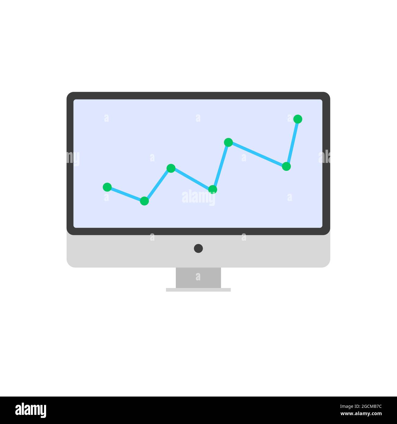 Graphique pour les statistiques, les données, la croissance, l'analyse, le commerce, Marché boursier, SEO, marketing numérique, affaires, ventes ou ordinateur Banque D'Images