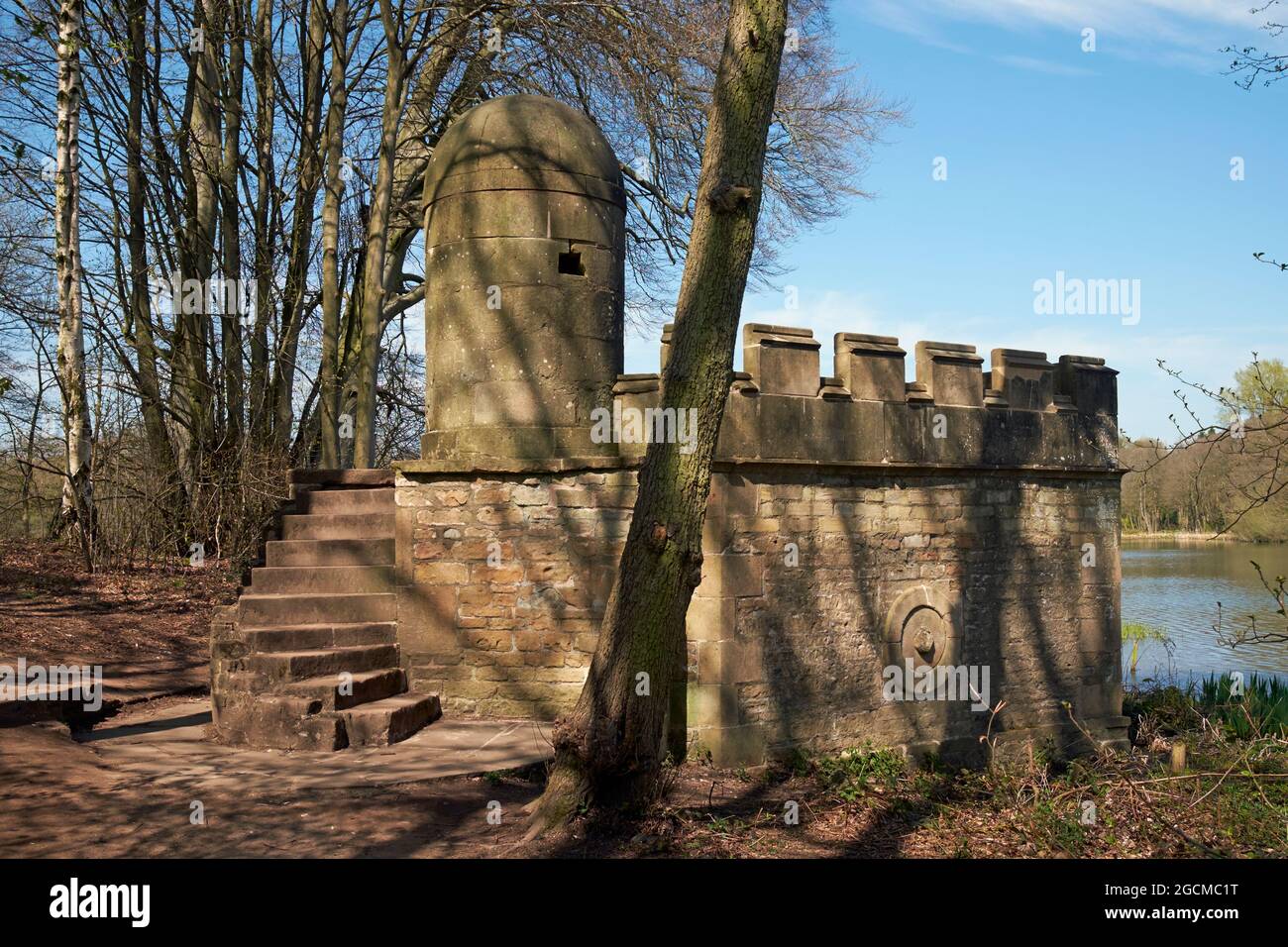 The fort, Newstead Abbey, Notinghamshire, Royaume-Uni. Banque D'Images