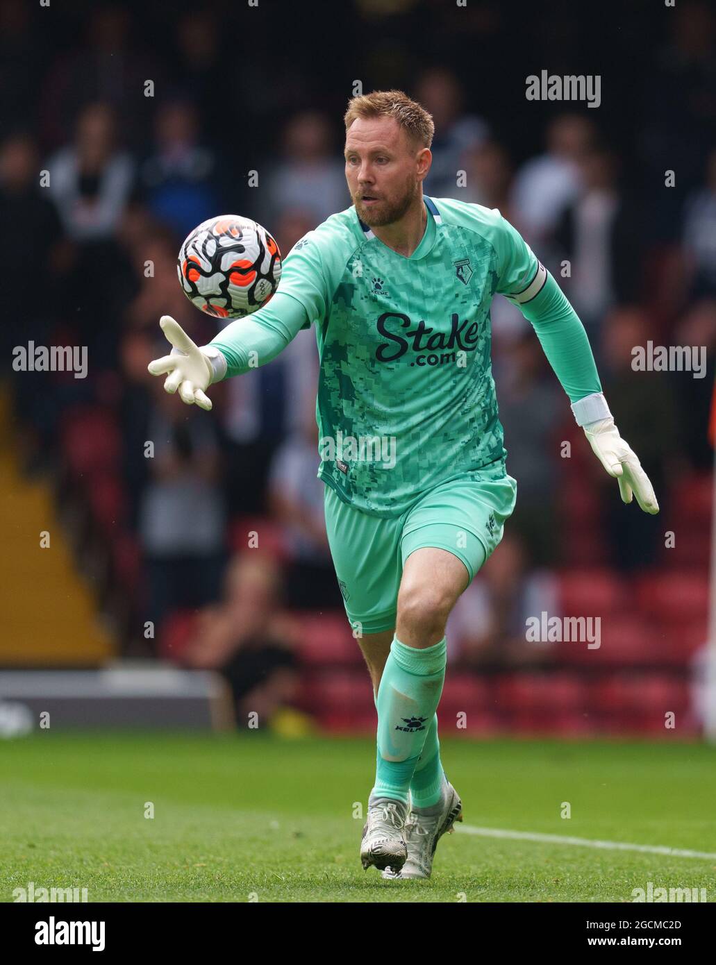 Watford, Royaume-Uni. 24 juillet 2021. Le gardien de but Rob Elliot de Watford lors du match amical avant la saison 2021/22 entre Watford et West Bromwich Albion à Vicarage Road, Watford, Angleterre, le 24 juillet 2021. Photo d'Andy Rowland. Crédit : Prime Media Images/Alamy Live News Banque D'Images